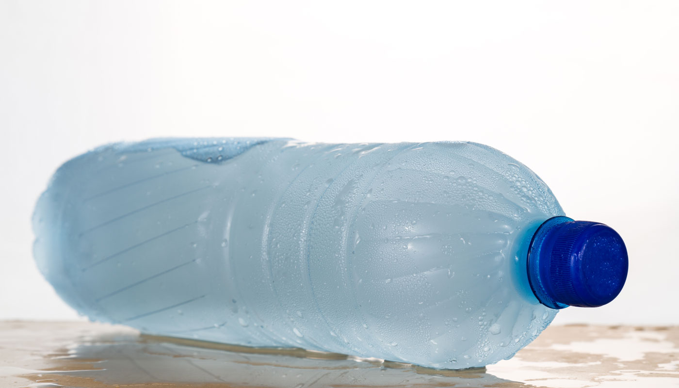 Freezing water in PET plastic bottle