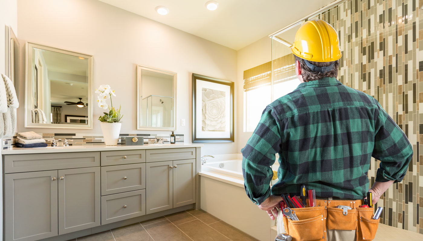 Contractor Facing Completed Custom Master Bathroom