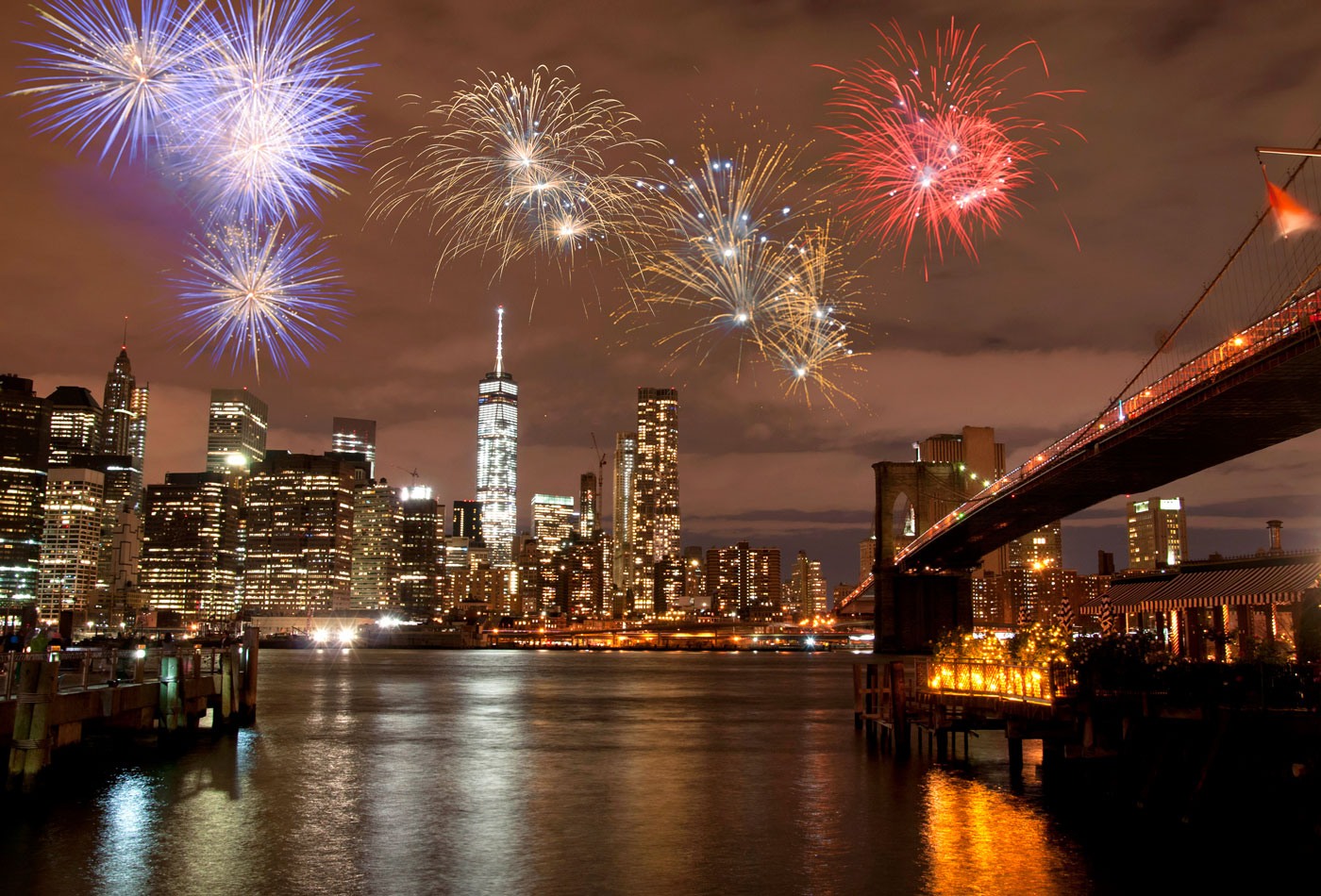 Firework over New York City