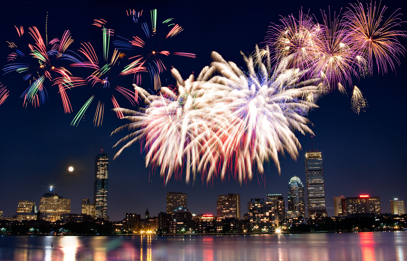 4th of July Fireworks over Boston, MA