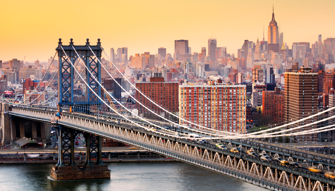 Manhattan Bridge, Empire State Building in New York City