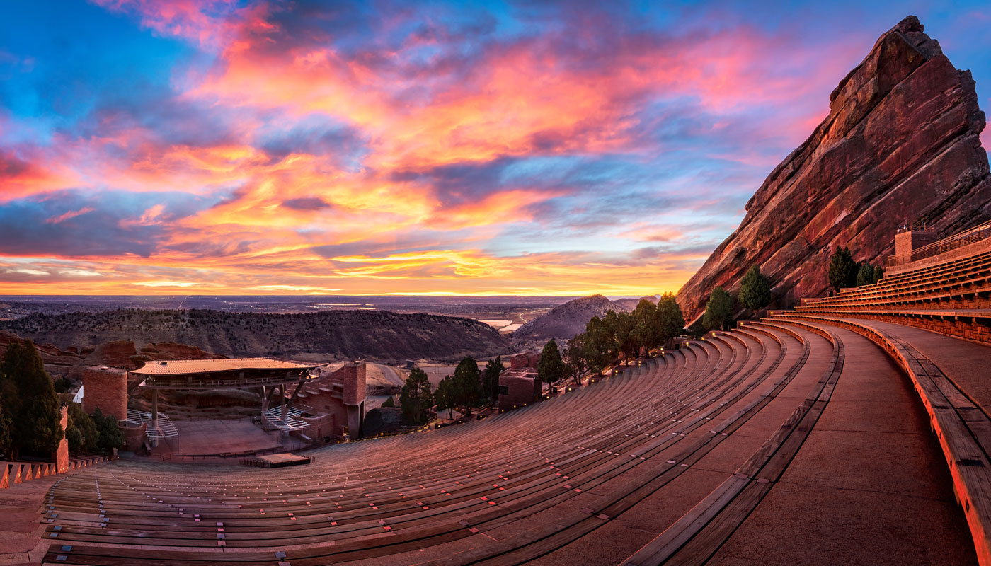 Red Rocks at sunrise, near Denver Colorado