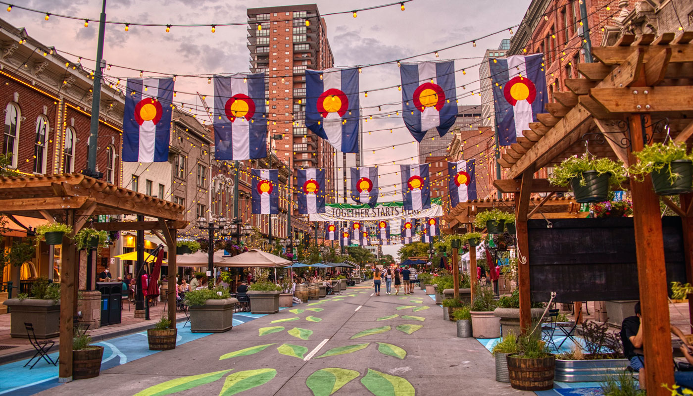 Larimer Square in Denver, CO,