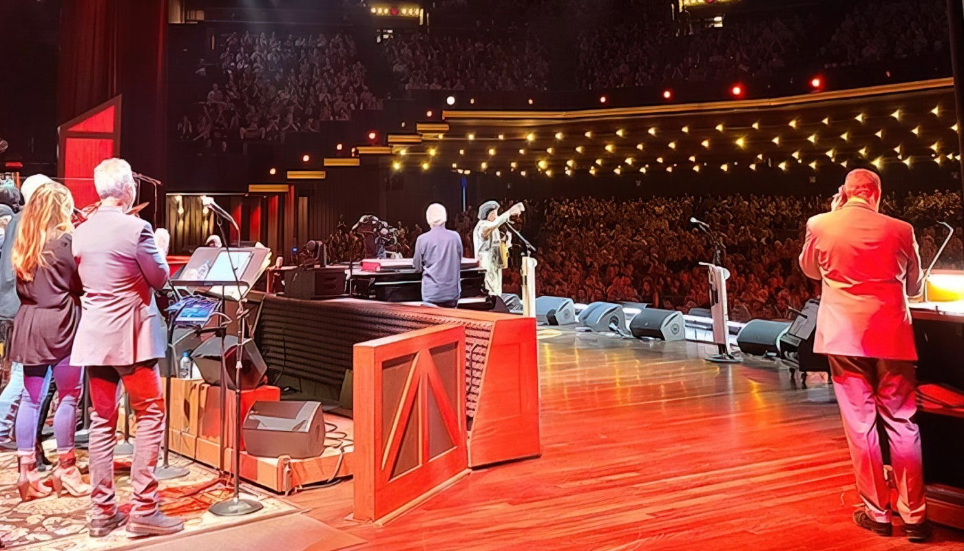 Onstage of the Grand Ole Opry