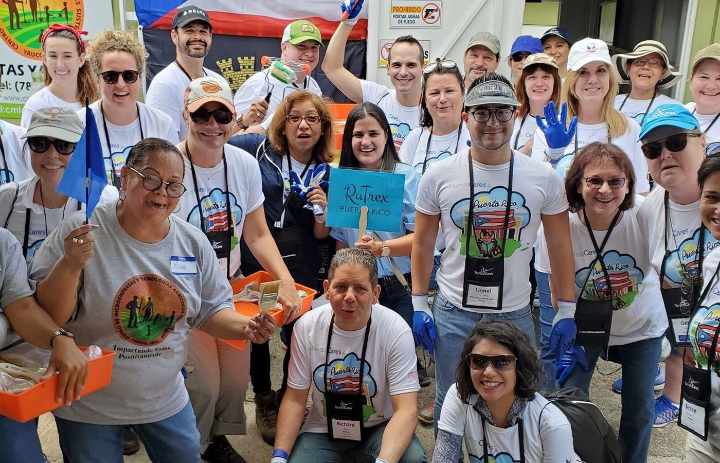 Group photo from Puerto Rico Tourism Cares trip