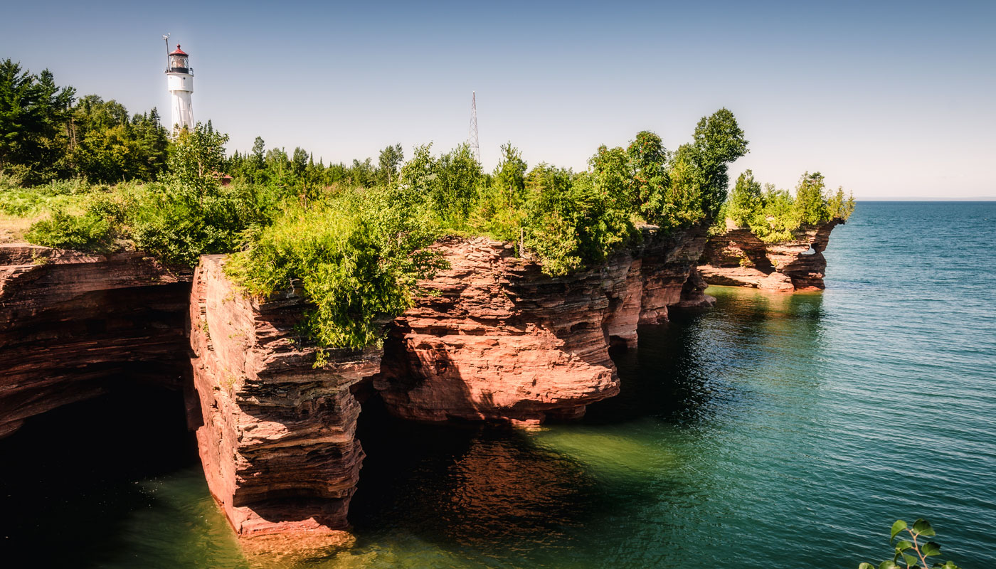 evils Island Lighthouse at Apostle Islands