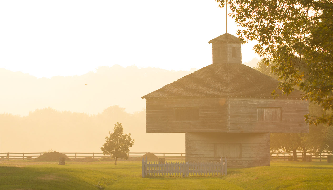 Historic Home at Sunset