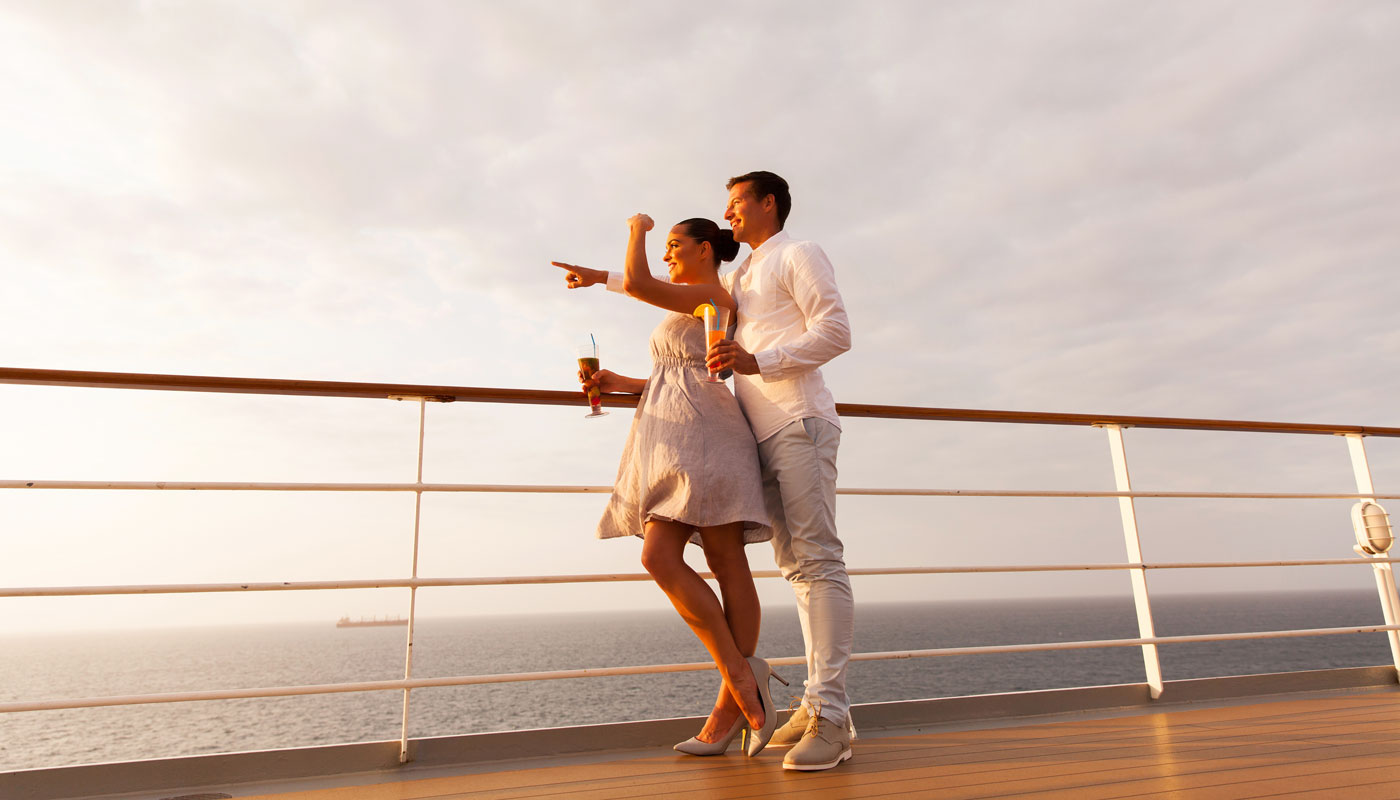 lovely young couple on cruise