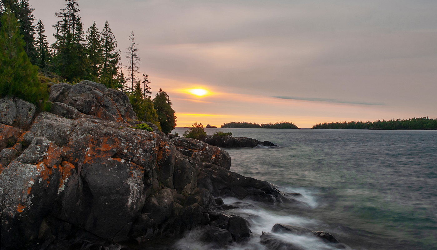 Sunrise at Isle Royale, Michigan