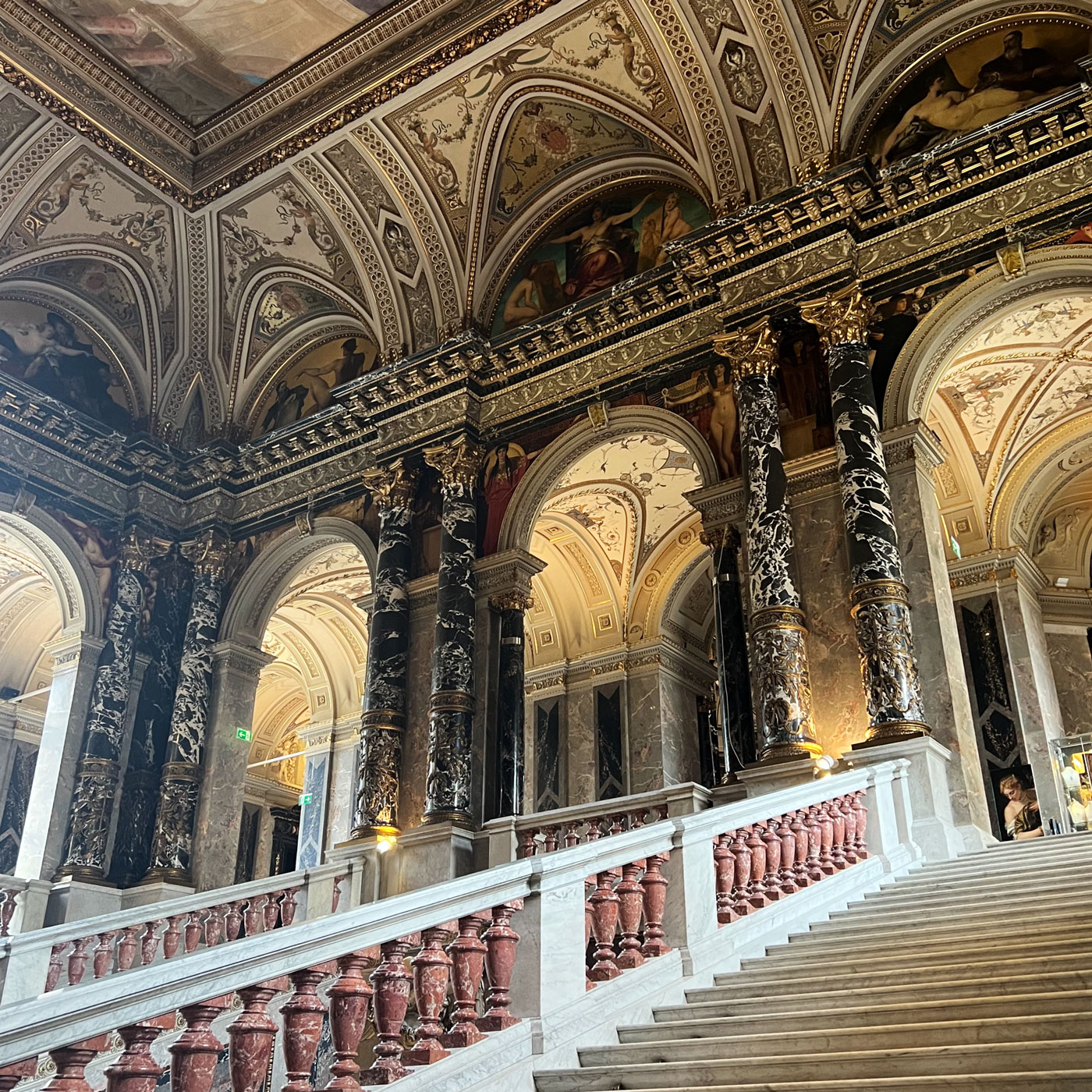 Interior architecture of the Museum of Fine Arts Vienna Austria