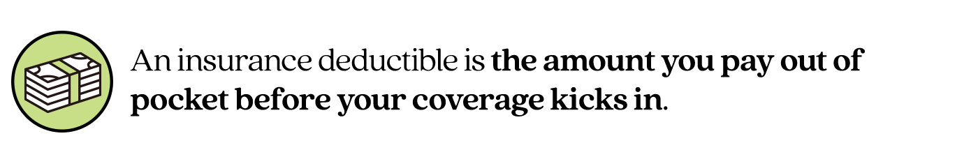 Pull quote stating, "An insurance deductible is the amount you pay out of pocket before your coverage kicks in."