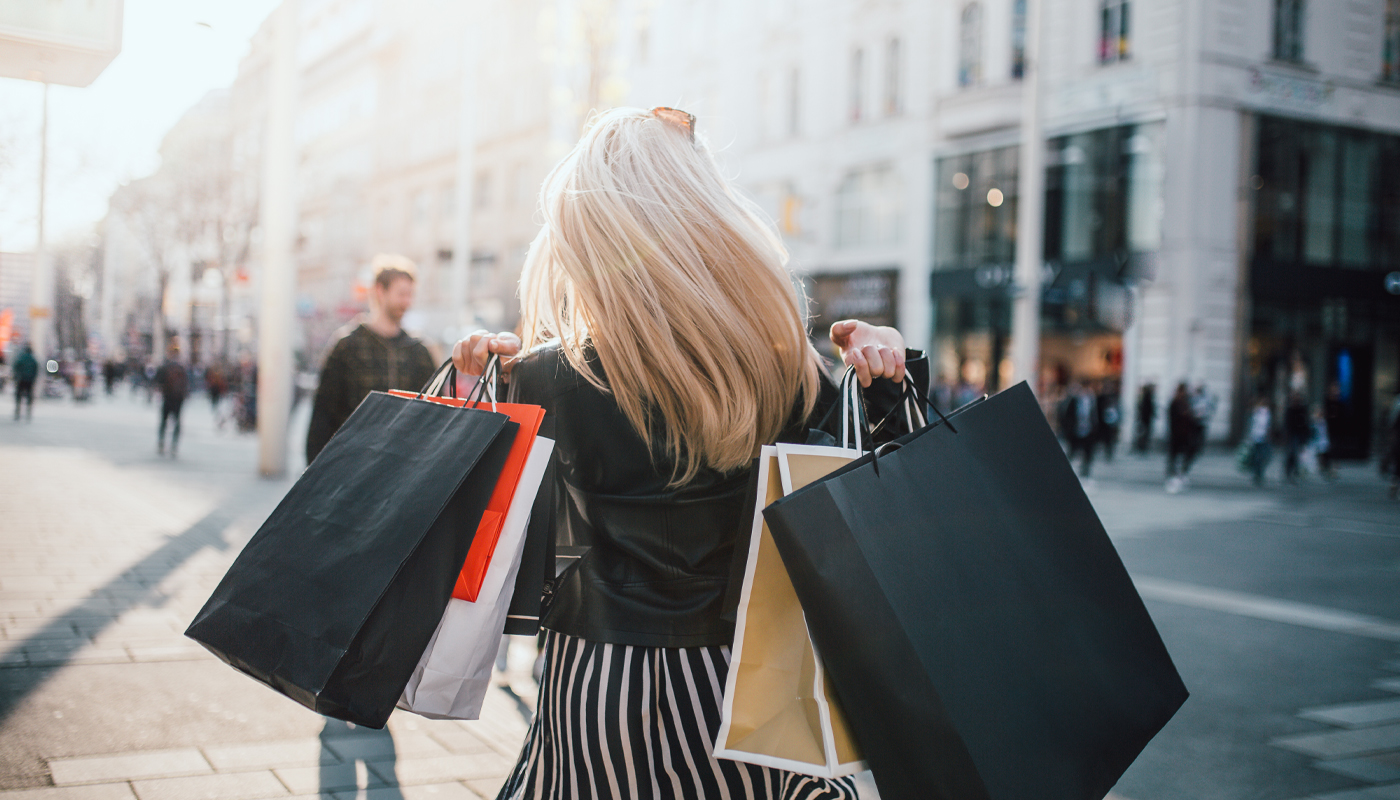 Women carrying shopping bags