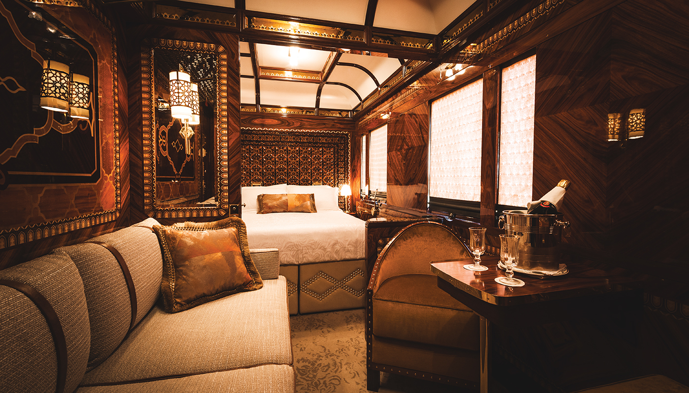 Train car interior of The Orient Express