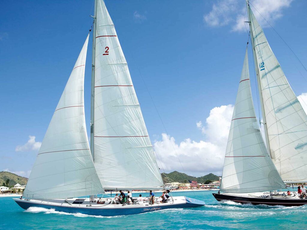 Yacht race in Caribbean