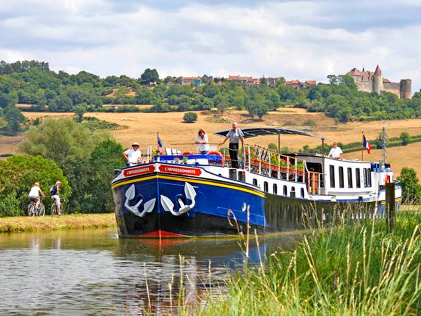 Passengers tour Burgundy on a barge