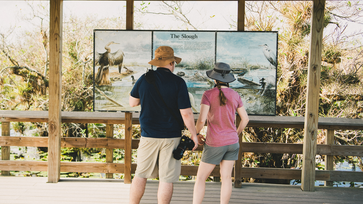 Bonnie and Grant Sinclair through Everglades National Park