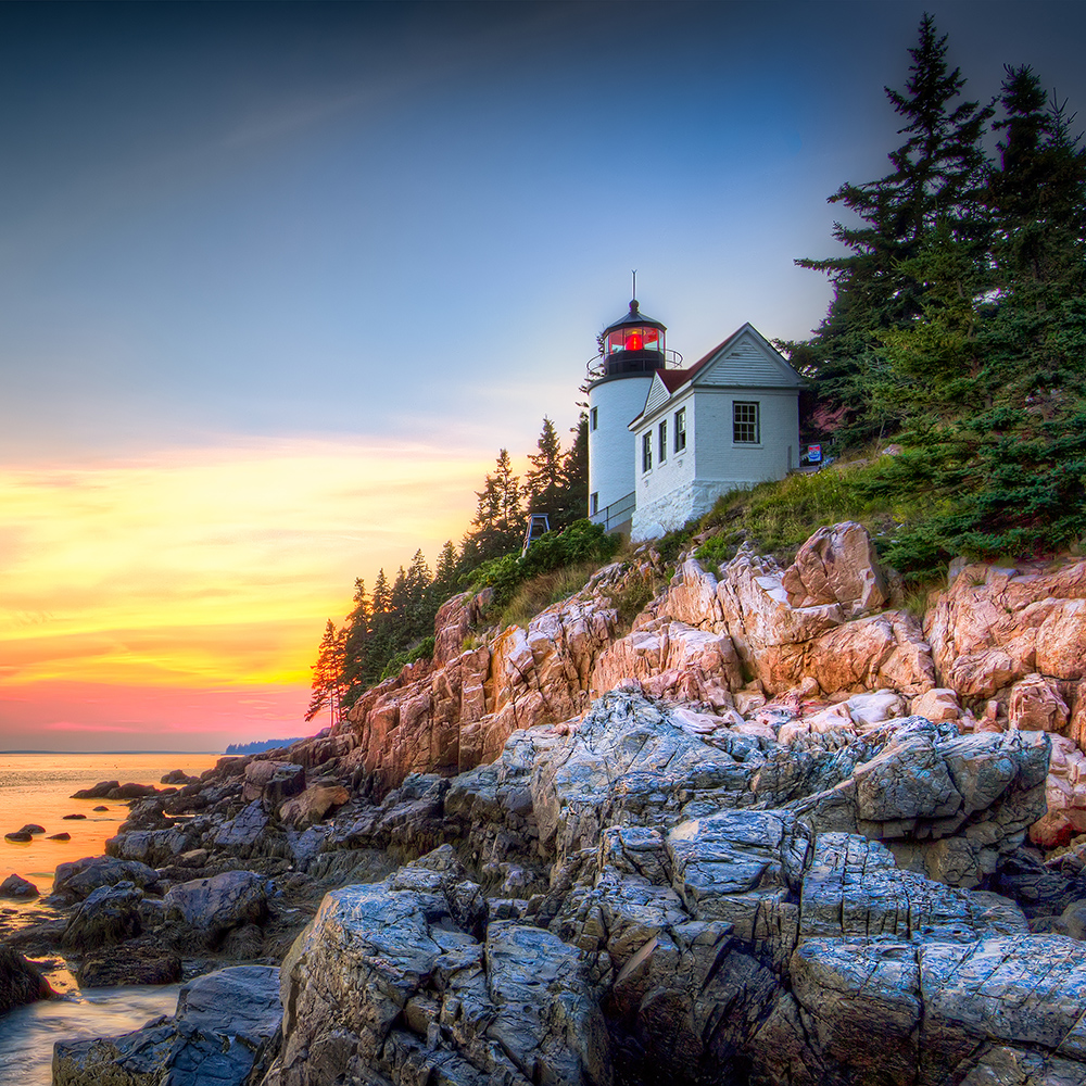 A beautiful sunset @ Bass Harbor, Acadia National Park, Maine, USA