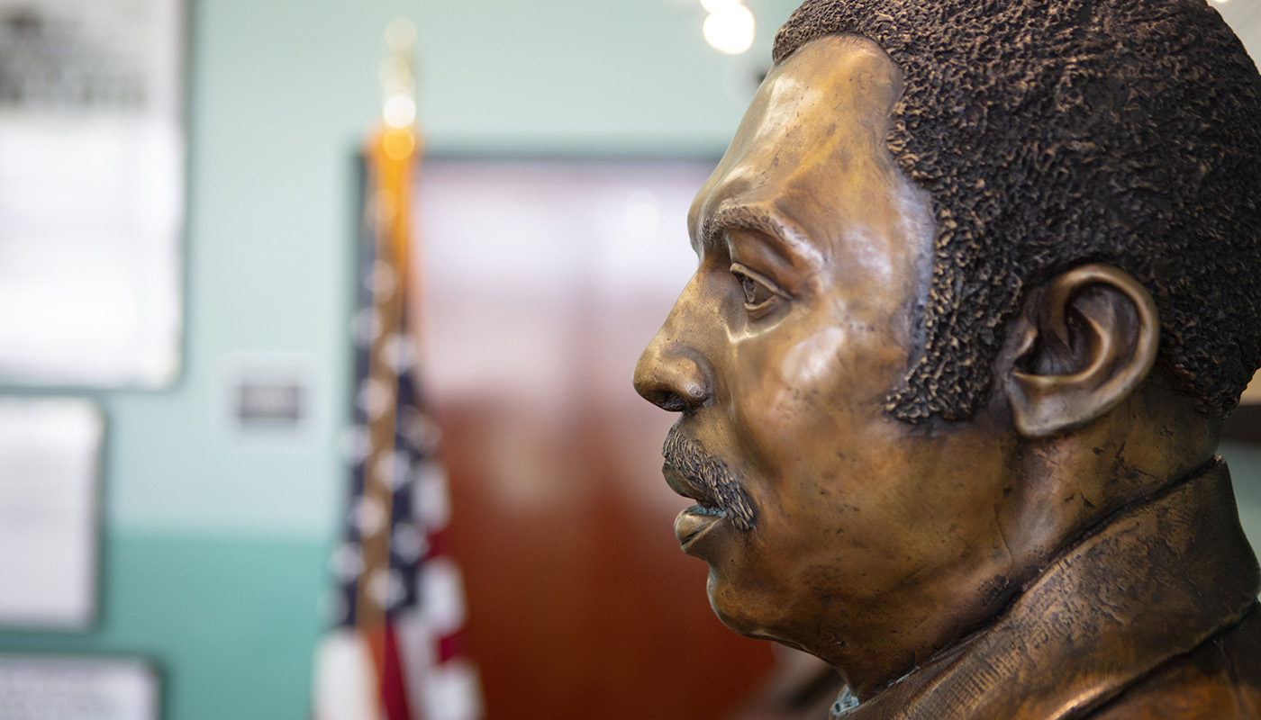 Photo of bust in Black Police Precinct and Courthouse Museum