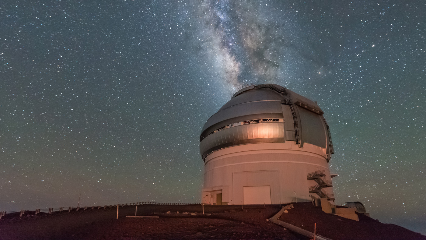 The telescope on Mauna Kea in Hawaii