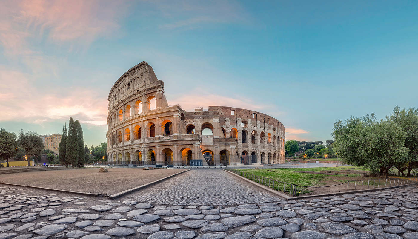 A view of the Colosseum in Rome. 