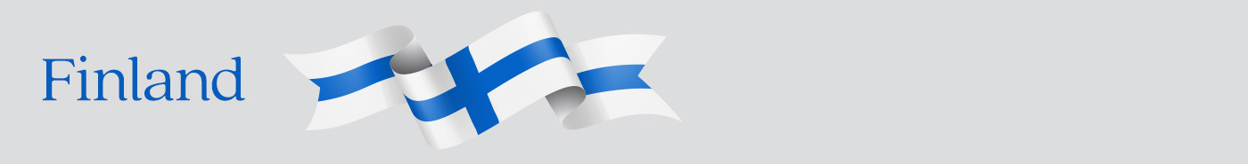 A banner that reads "Finland"