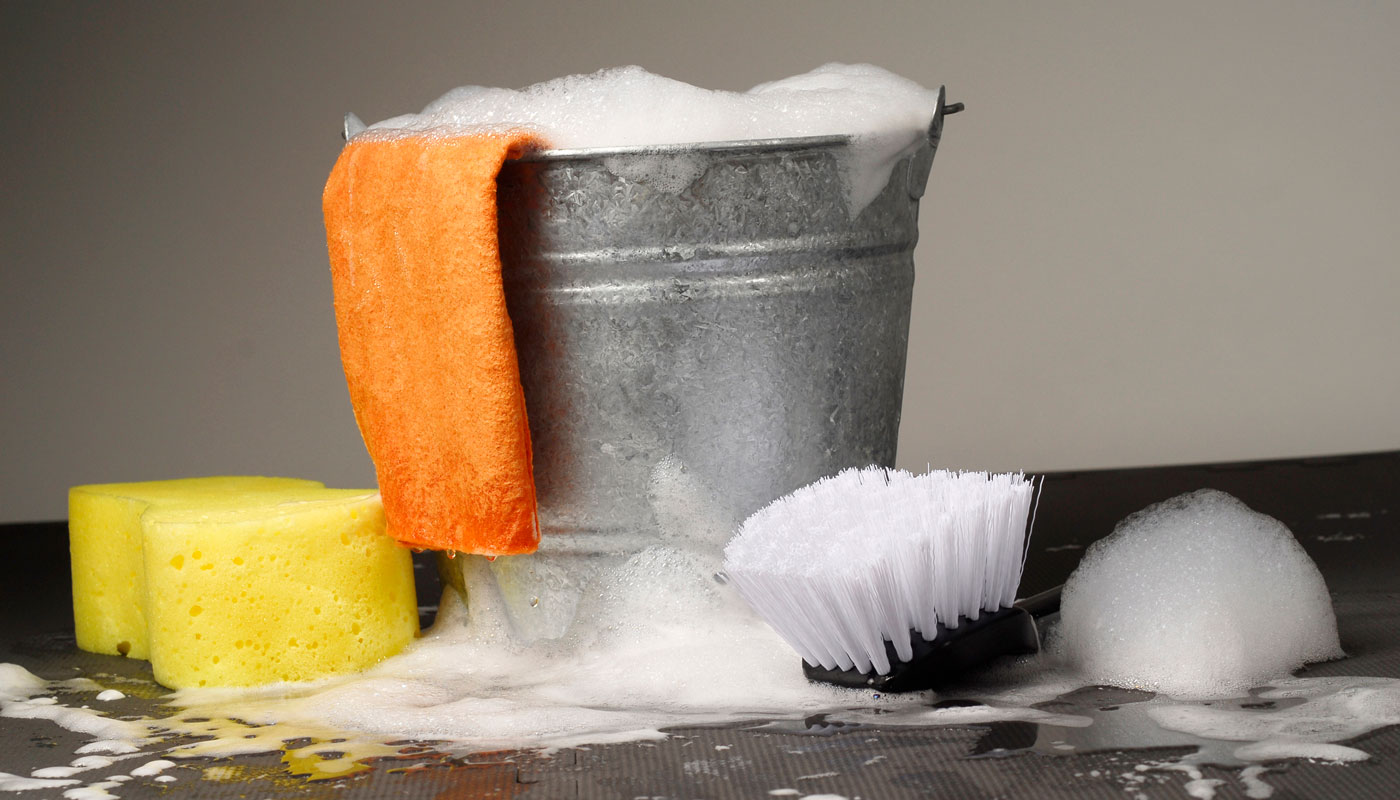 Car wash soap bucket and sponges