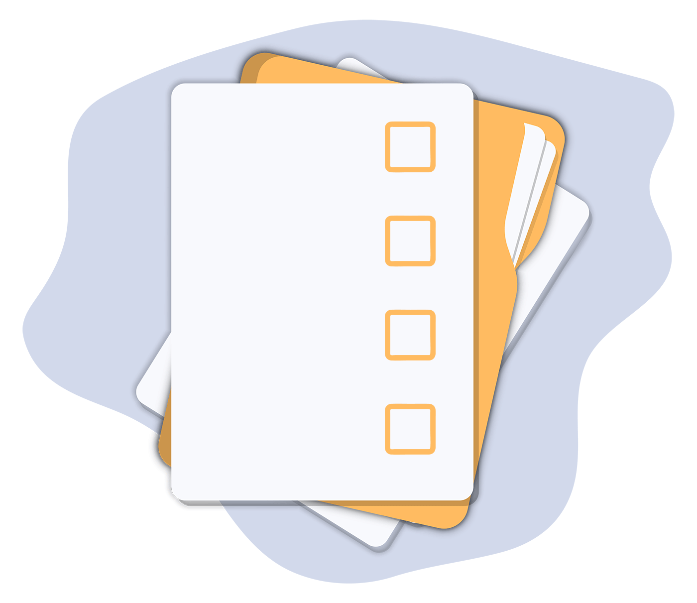 illustrated gif of documents and paperwork for checklist