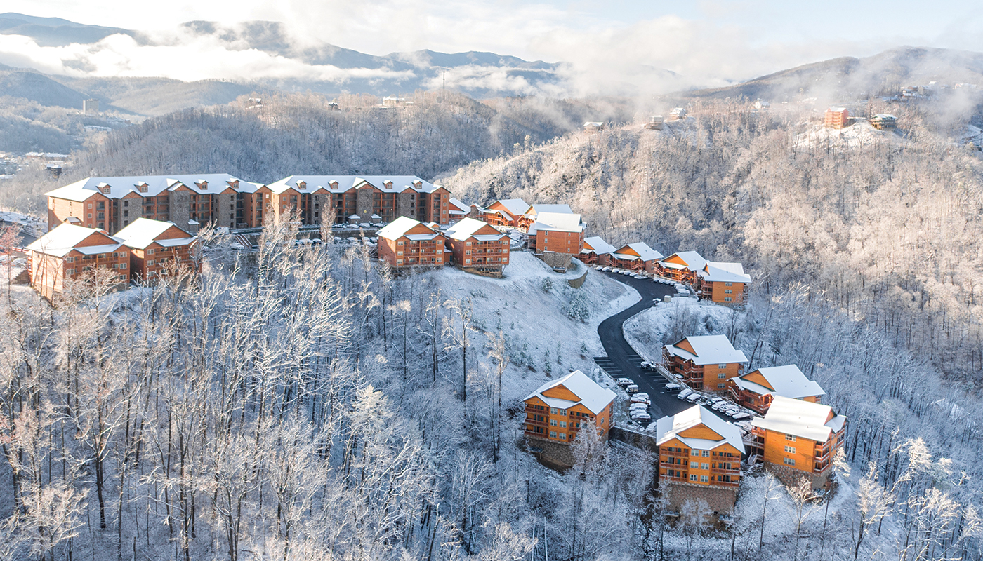 Westgate Smoky Mountain Resort Cabins in the snowy mountains of Tennessee