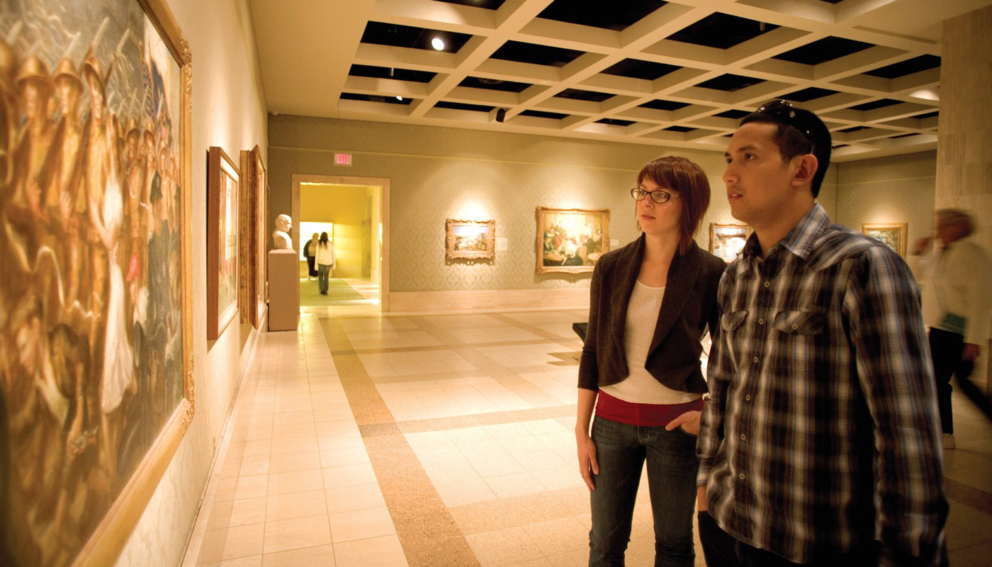 Couple viewing painting in Cummer Museum