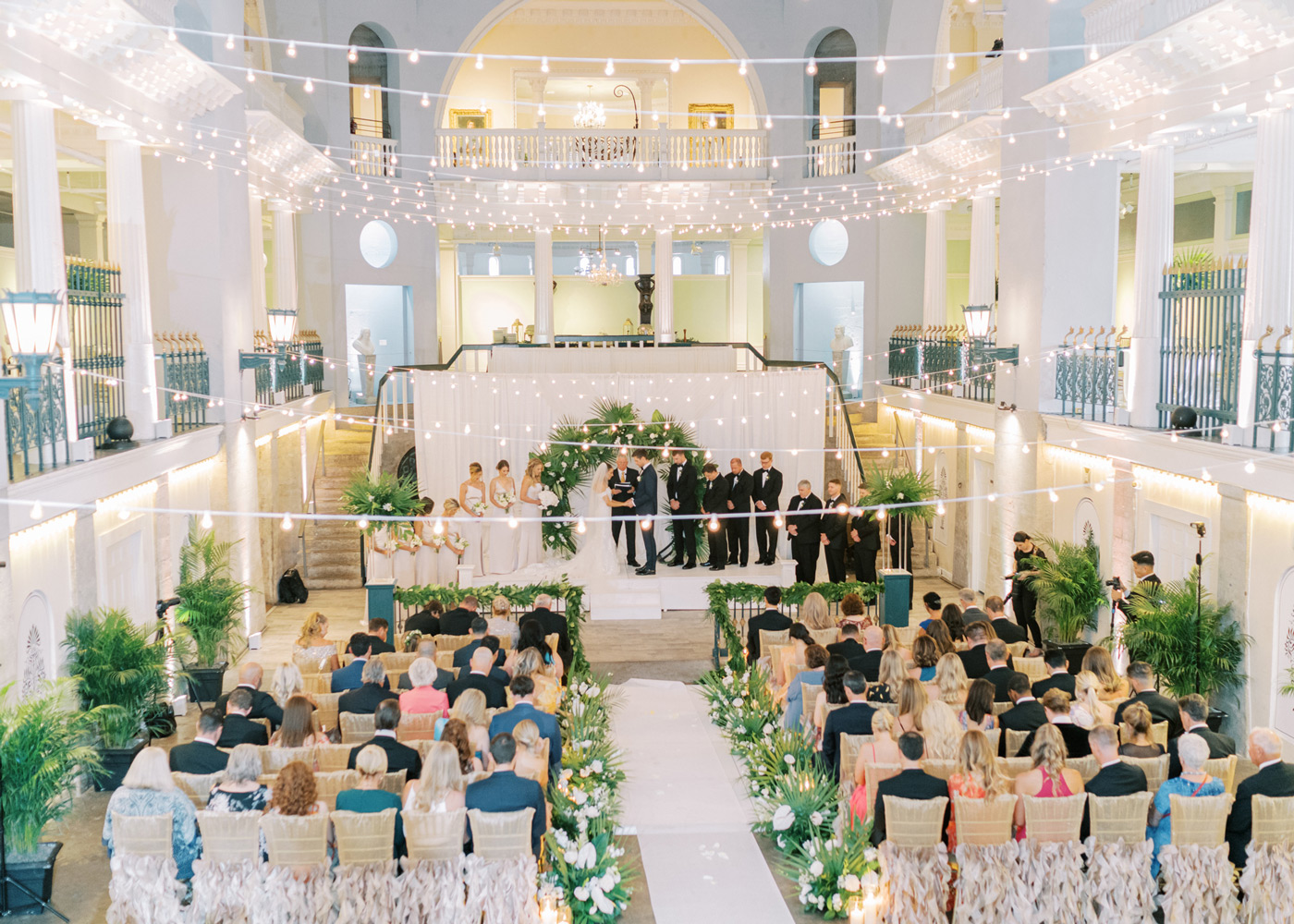 Wedding ceremony inside Lightner Museum