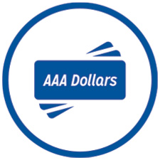 Blue AAA Dollars icon