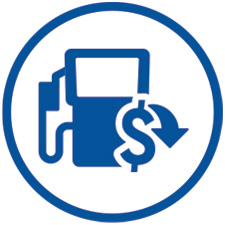 Blue fuel prices icon