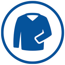 Blue clothing icon
