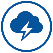 Blue weather icon