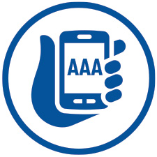 Blue mobile app icon