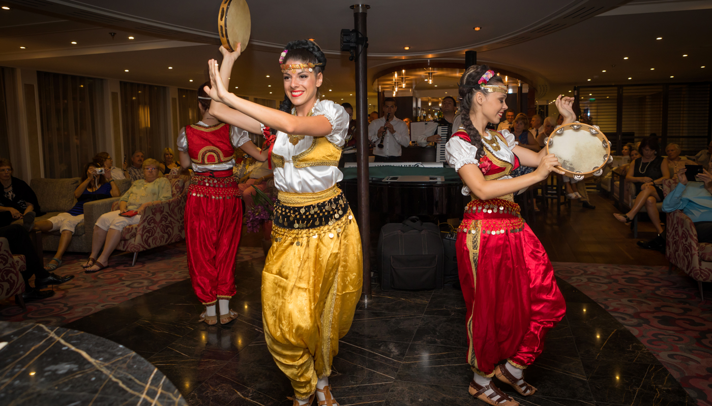 Traditional Serbian dancers entertain AmaWaterways guests. 