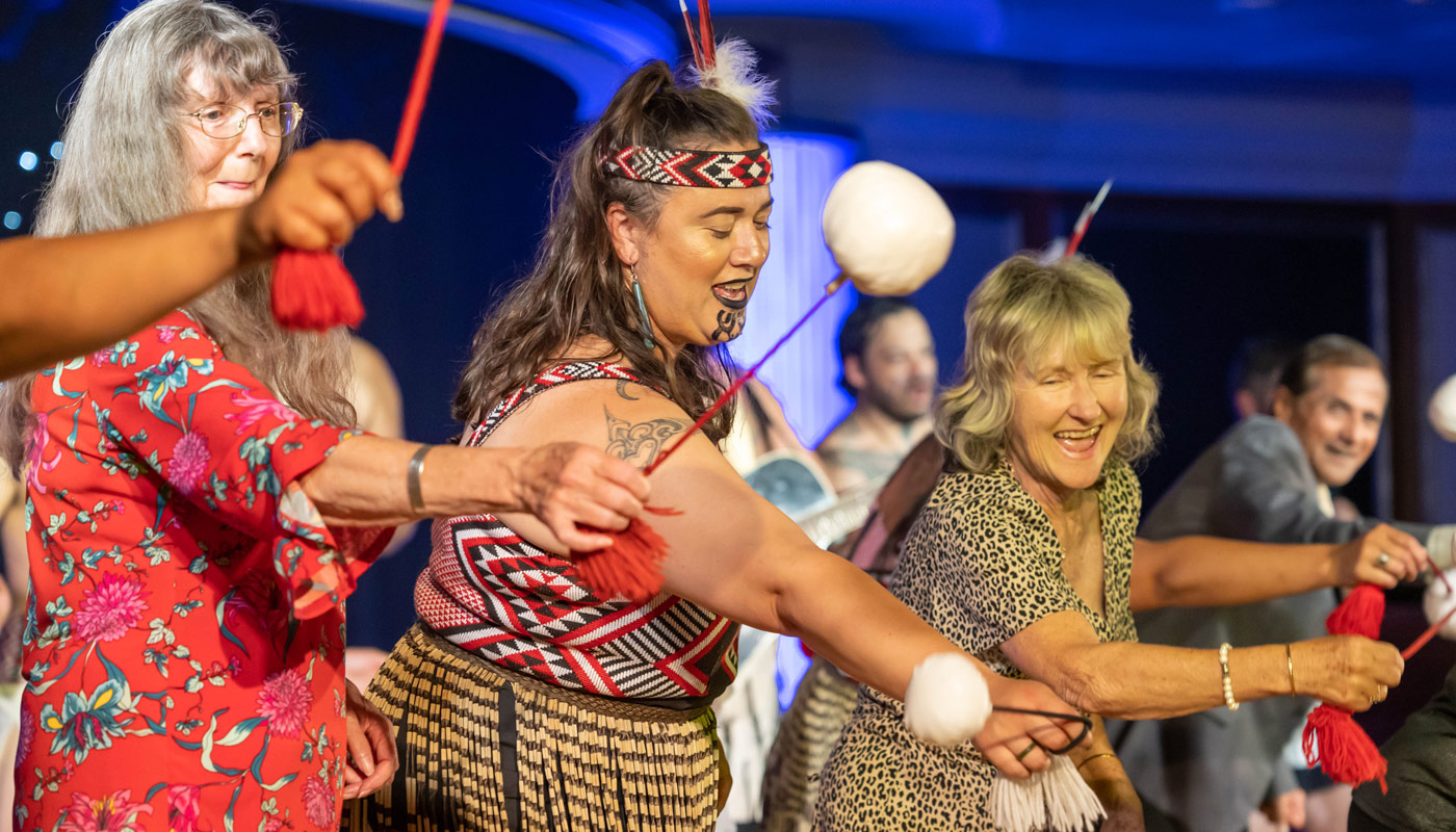 Local entertainment onboard the Azamara cruise ship